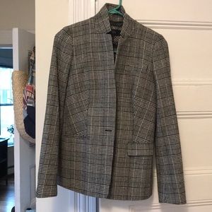 Black plaid blazer